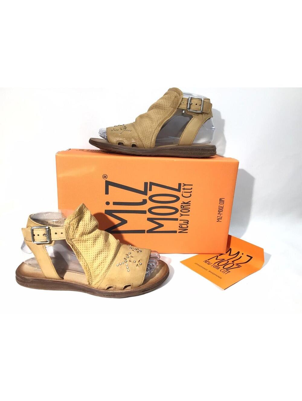 NEW Miz Mooz Leather Ankle-Strap Sandals - Fifi - WHEAT - 36 Size 6